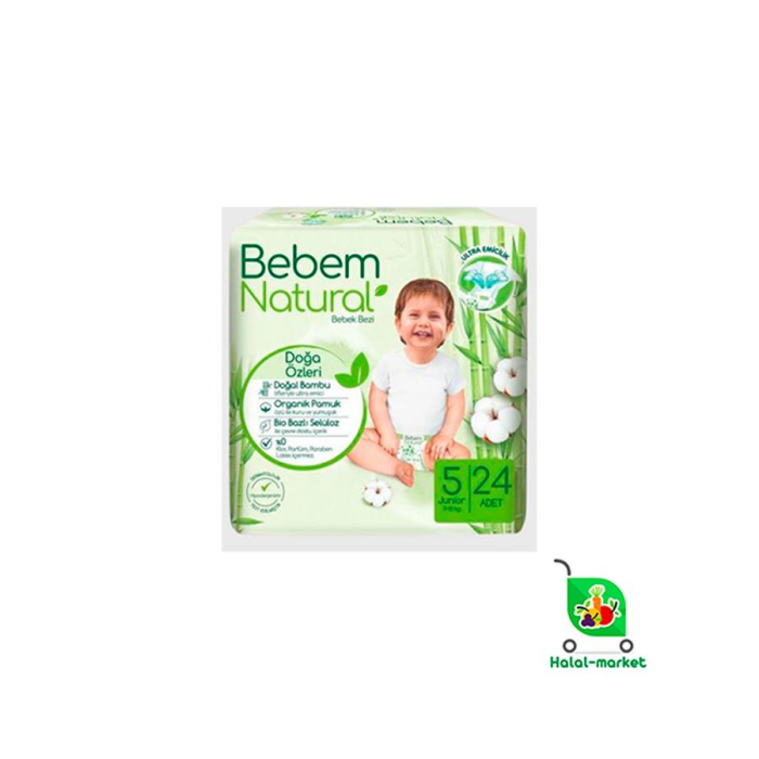 Подгузники BEBEM NATURAL №5 24шт
