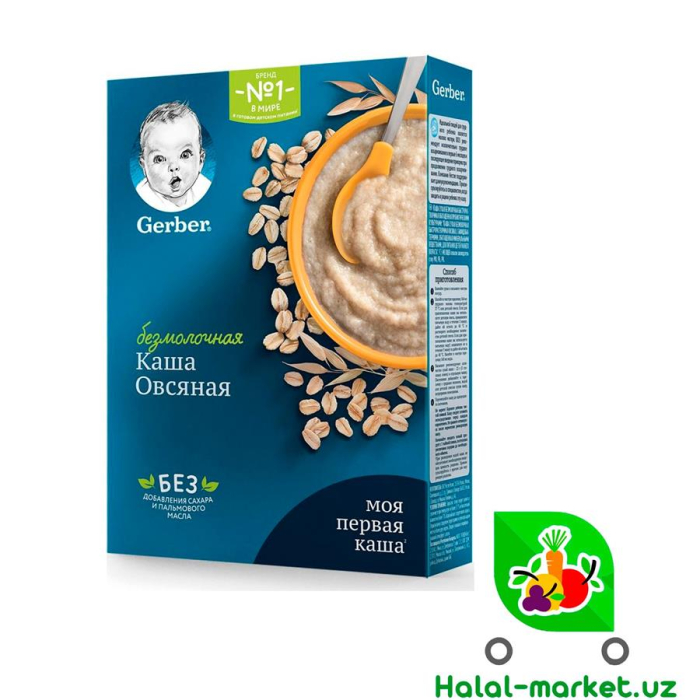 Каша GERBER Овсяная Безмолочная 180гр