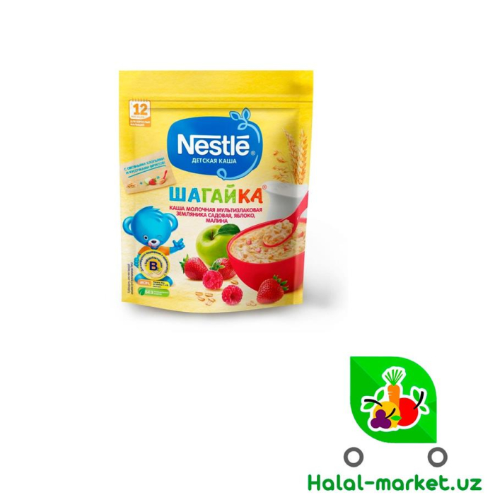 Каша Овсяная NESTLE Яблоко,Земляника 200гр М/у