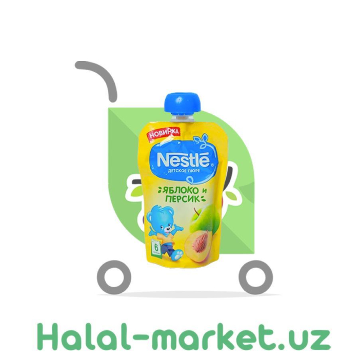 Пюре NESTLE Яблоко,Персик 90гр М/у