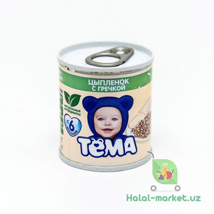 Консерва ТЁМА Цыплёнок с гречкой 100гр