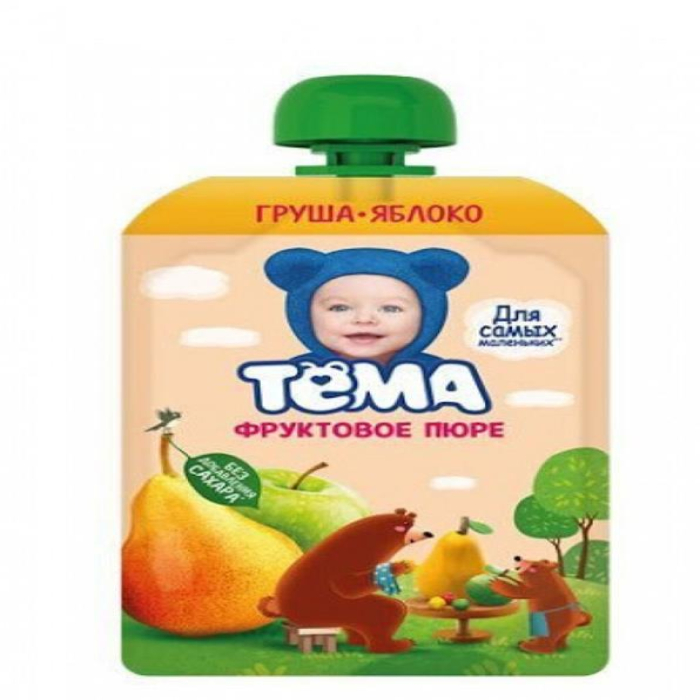 Пюре ТЕМА Груша-Яблоко 90гр