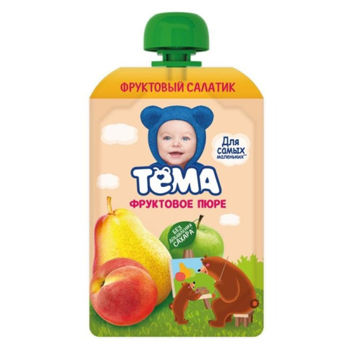 Пюре ТЕМА Фруктовый Салатик 90гр