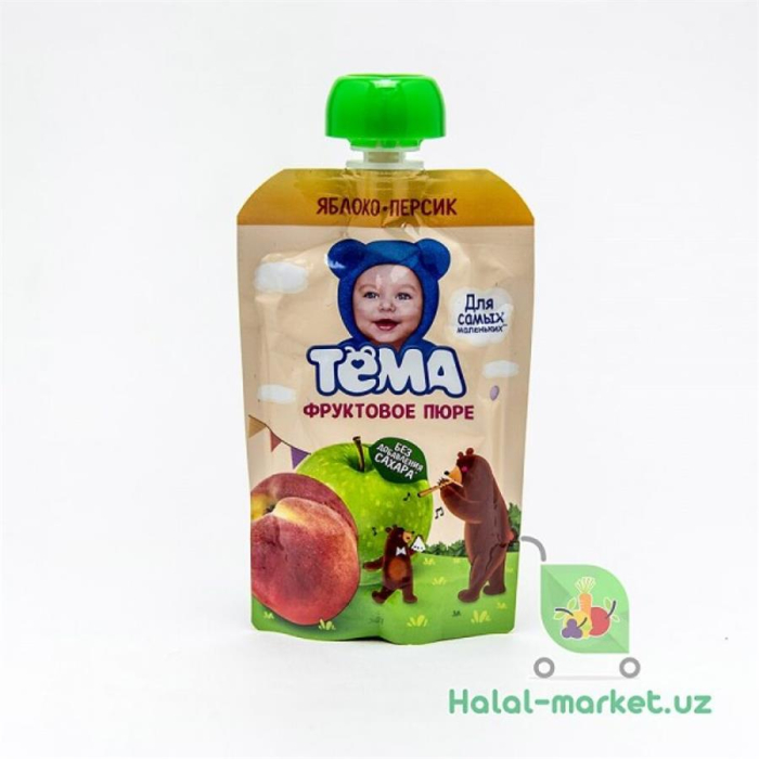 Пюре ТЕМА Яблоко-Персик 90гр