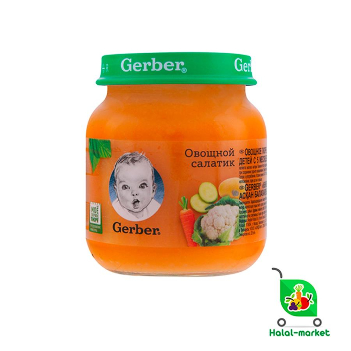 ДЕТСКОЕ ПЮРЕ Garber ОВОЩНОЙ САЛАТИК 130гр