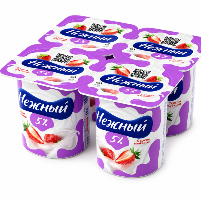 Йогурт НЕЖНЫЙ 5% в ассортименте 100гр