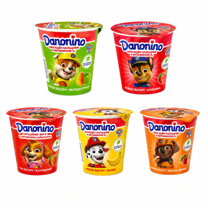 Живой йогурт DANONINO со вкусом фруктов 100гр