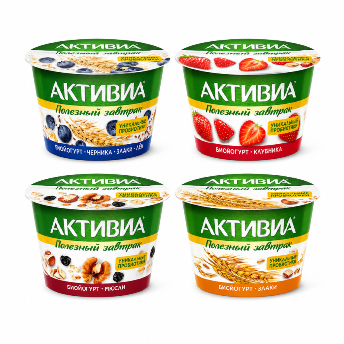 Йогурт АКТИВИА Полезный Завтрак 110гр