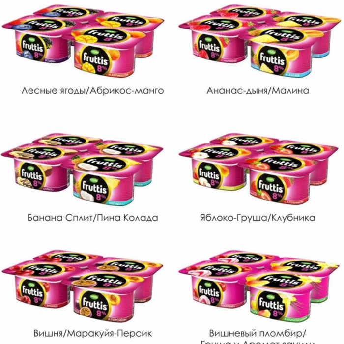 Йогурт FRUTTIS 8% 115гр