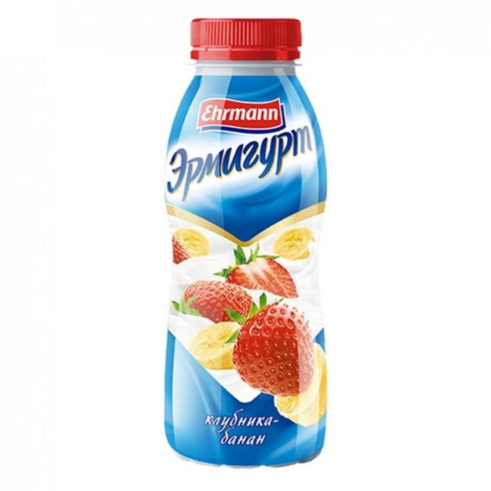 Йогурт ЭРМИГУРТ Клубника-Банан 420гр