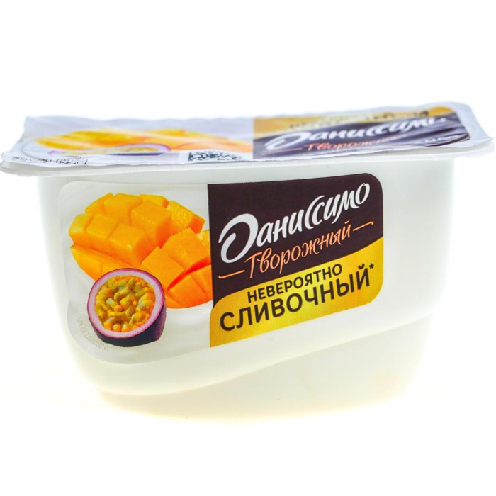 Творожок ДАНИССИМО Манго,Маракуя 130гр