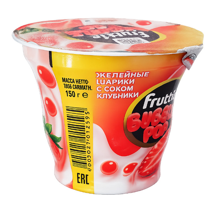 Йогурт FRUTTIS BUBBLE POP ассорти 180гр