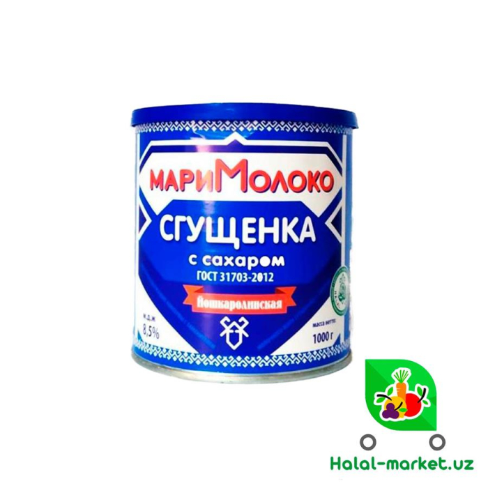 Сгущенное молоко МАРИМОЛОКО с сахаром 8,5% Ж/Б 380гр