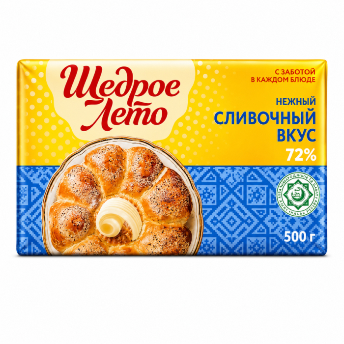 Маргарин ЩЕДРОЕ ЛЕТО 72% 500гр