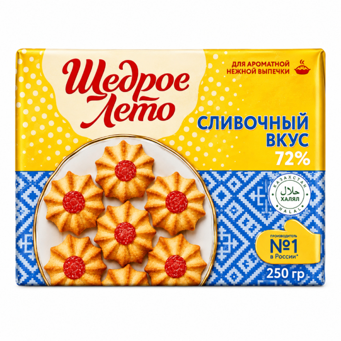 Маргарин ЩЕДРОЕ ЛЕТО 72% 250гр