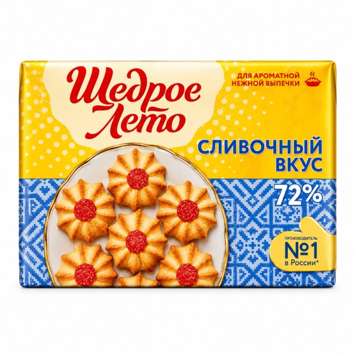 Маргарин ЩЕДРОЕ ЛЕТО 72% 200гр