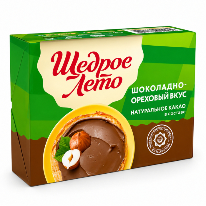 Спред растительно-жировой Щедрое Лето Шоколадно-Ореховый вкус 200гр