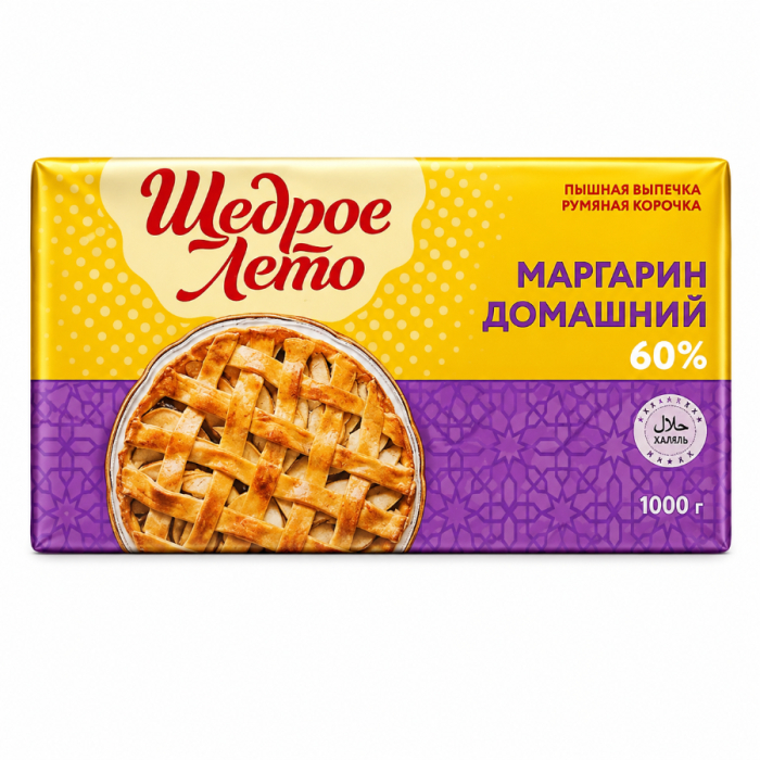 Маргарин ЩЕДРОЕ ЛЕТО 60% Домашний 1000гр