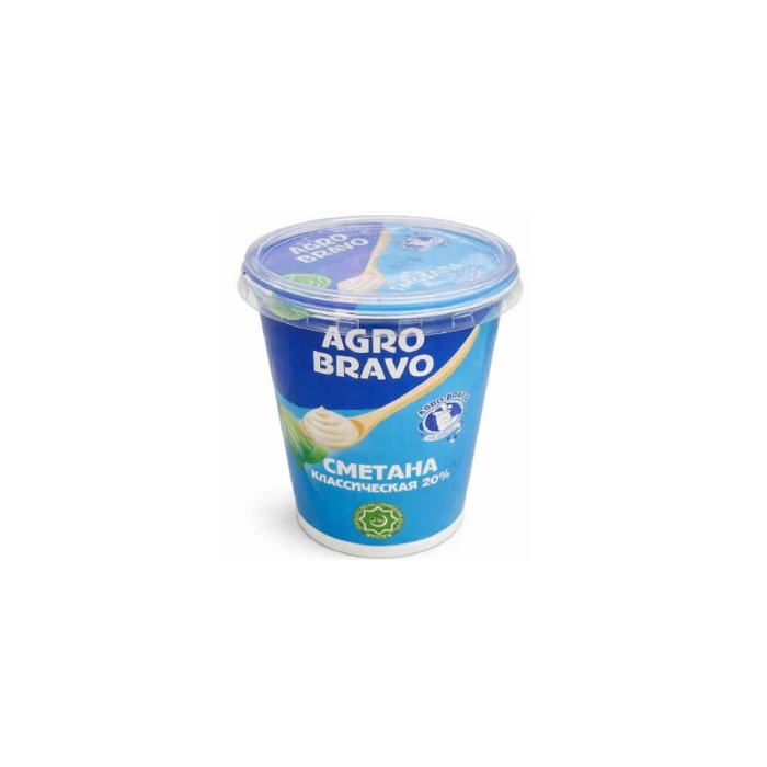 Сметана 20% AGRO BRAVO 350гр