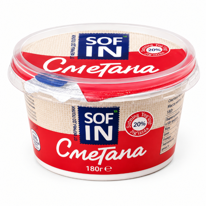 Сметана 20% 180гр Sof IN
