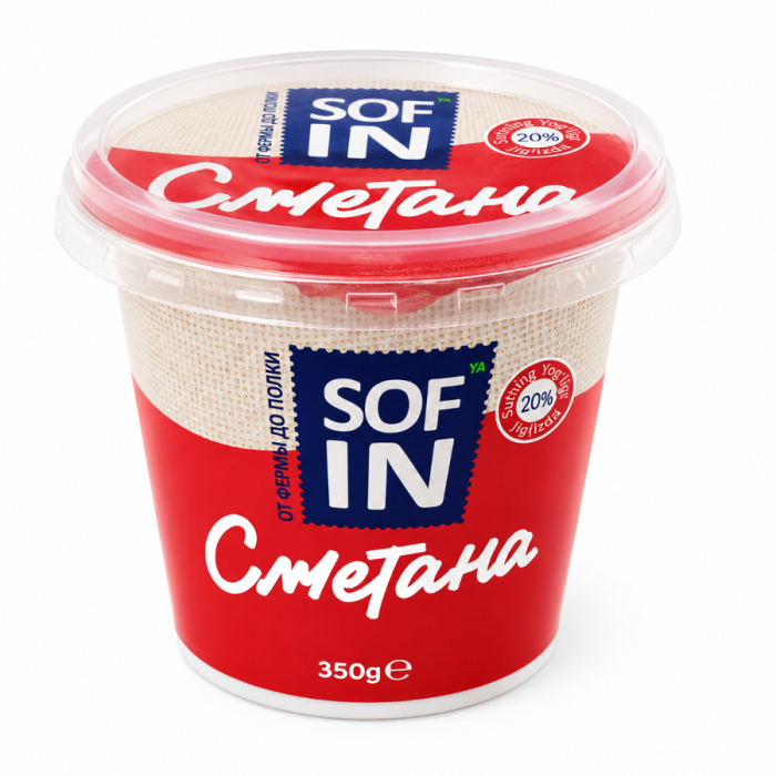 Сметана 20% 350гр Sof IN