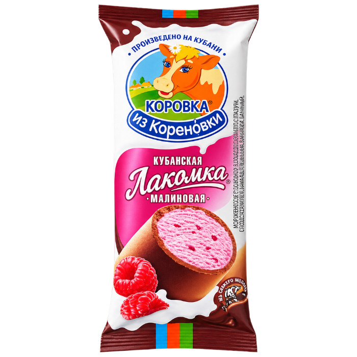 Мороженое КОРОВКА ЛАКОМКА Малина 90гр