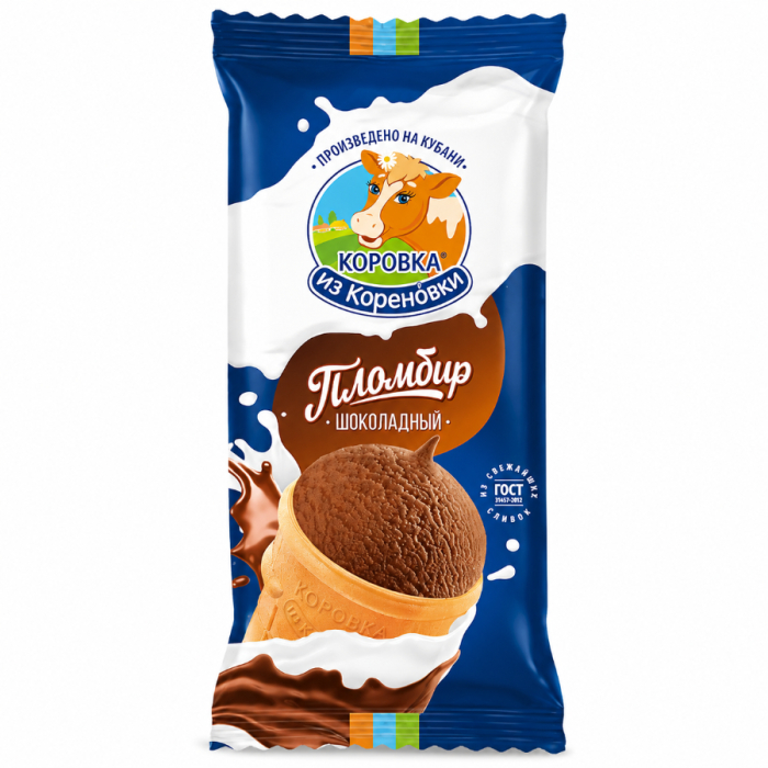 Мороженое Пломбир Шоколадный Стаканчик 100гр