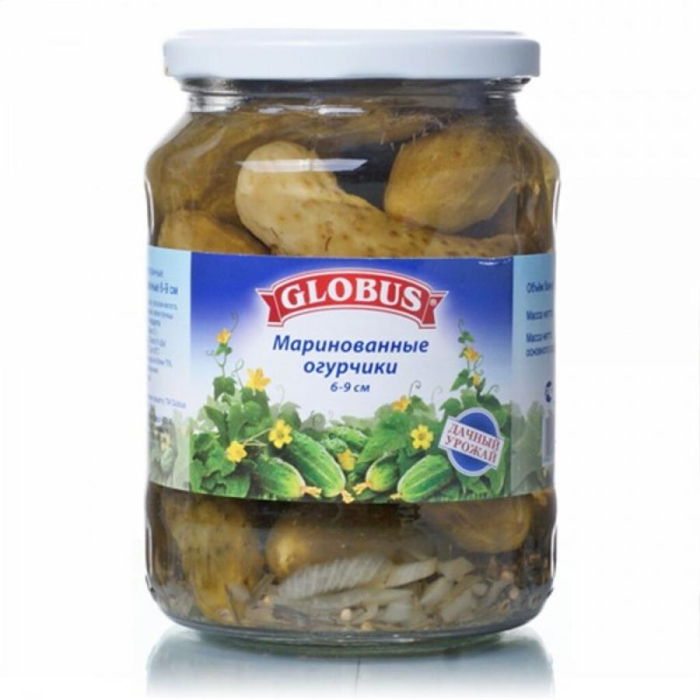 Огурцы GLOBUS маринованные 680гр