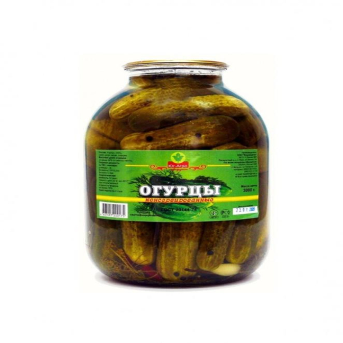 Огурцы маринованные ZAMIN AGRO PRODUKT 3л