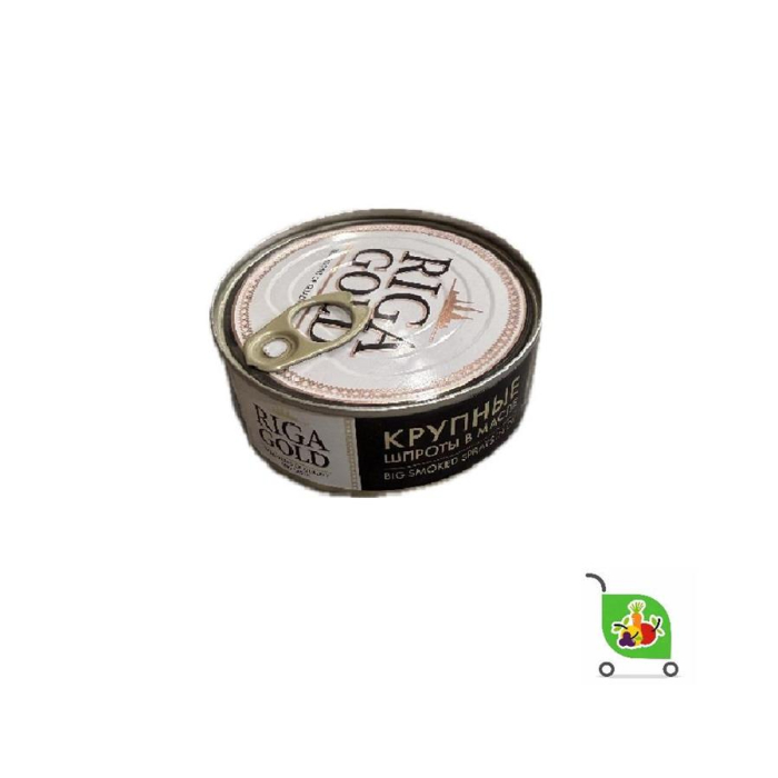 Шпроты крупные в масле RIGA GOLD 240гр