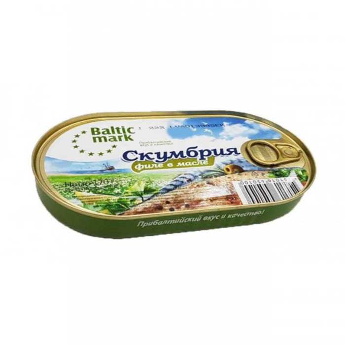 Скумбрия филе BALTIC MARK в масле 190гр