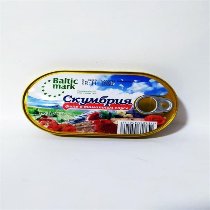 Скумбрия филе BALTIC MARK в томатном соусе 190гр