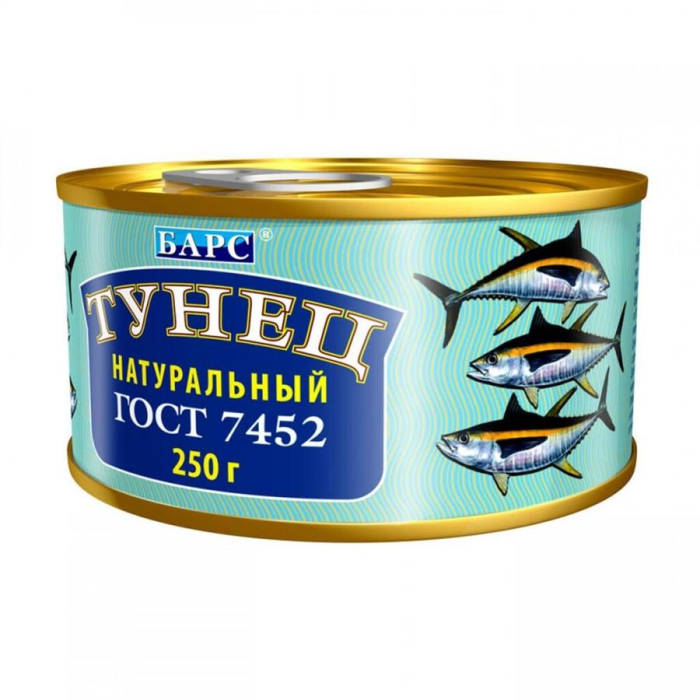 Тунец Барс макрелевый натуральный 250гр