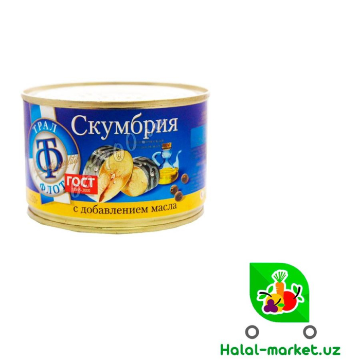 ТРАЛ ФЛОТ Скумбрия с добавлением масла 240гр