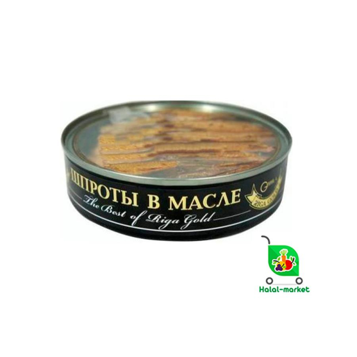 RIGA GOLD Шпроты в Масле 160гр (прозрачная крышка)