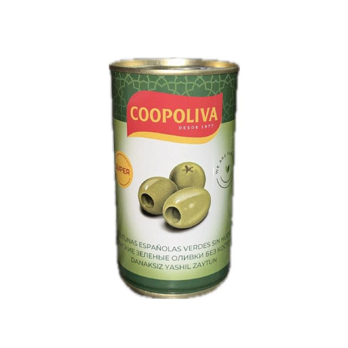 Зеленые Оливки COOPOLIVA без косточки 370мл