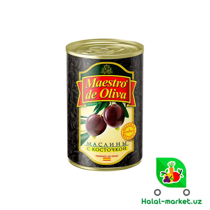 Маслины MAESTRO DE OLIVA с косточкой с/к 280мл