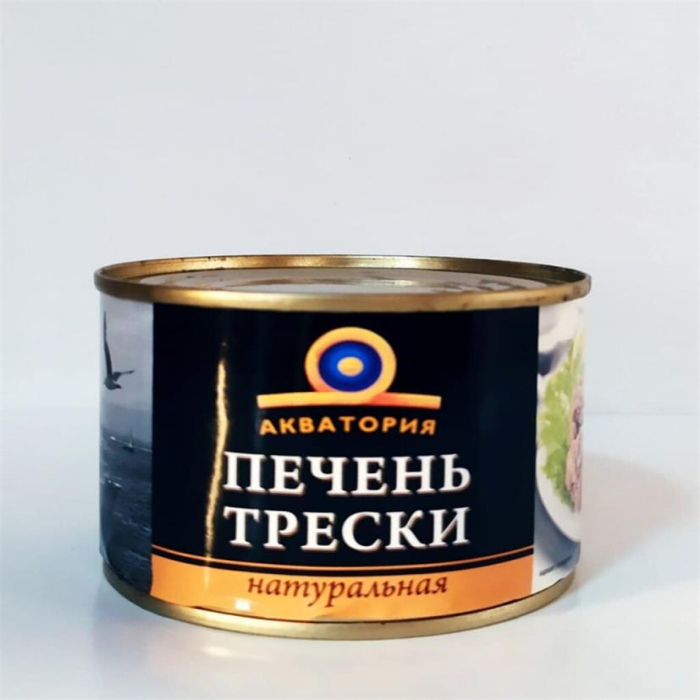 Печень трески АКВАТОРИЯ Натуральная 250гр