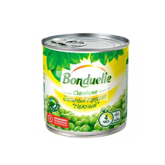 Горошек зеленый BONDUELLE Нежный 400гр