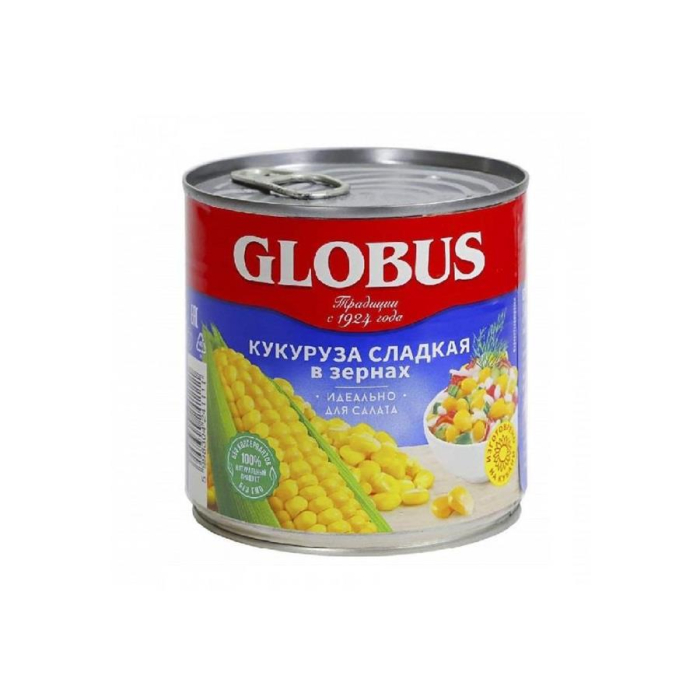Кукуруза сладкая GLOBUS в Зернах 340гр