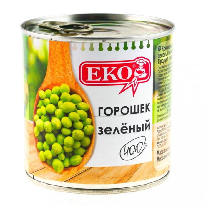 Горошек зеленый ЭКО 400гр