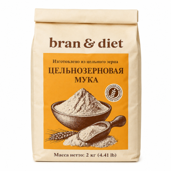 Мука Цельнозерновая BRAN & DIET 2кг