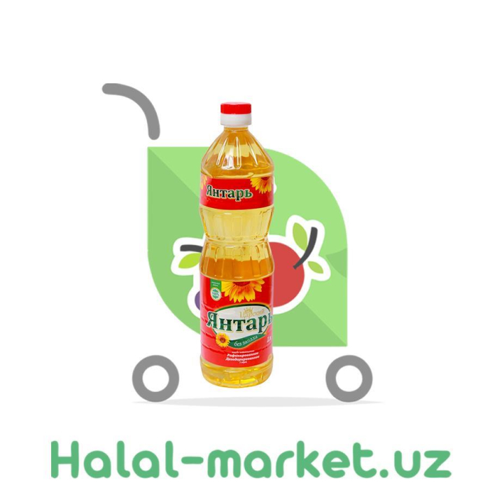 Масло подсолнечное ЯНТАРЬ 1л