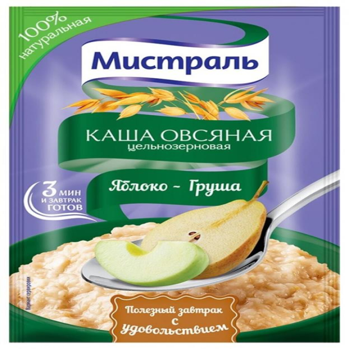 Каша Овсяная МИСТРАЛЬ Яблоко-Груша 40гр