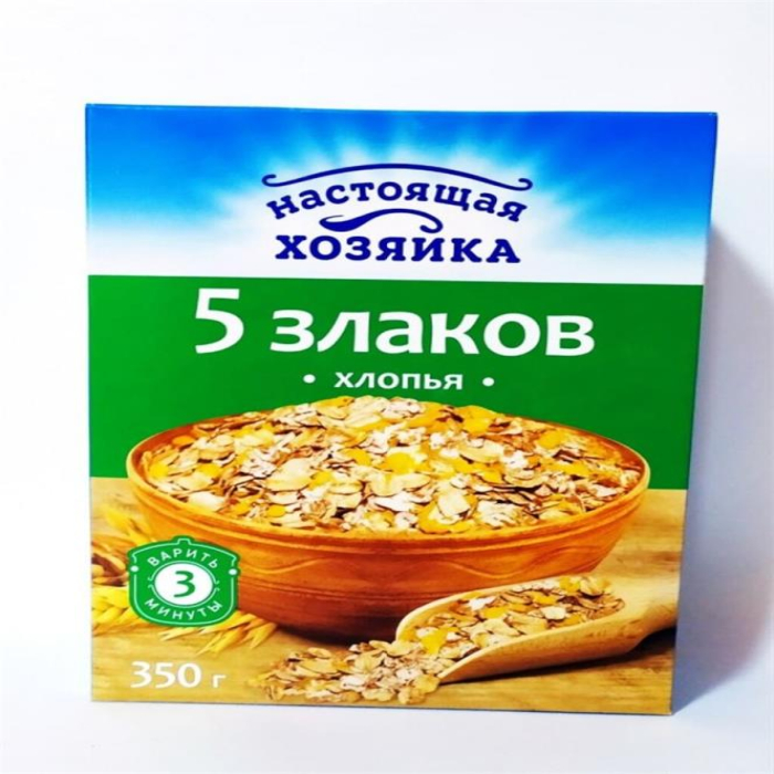 Хлопья 5 Злаков хлопья НАСТОЯЩАЯ ХОЗЯЙКА 350гр