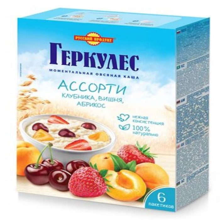 Каша РУССКИЙ ПРОДУКТ Клубника-Вишня-Абрикос 6 пак 210гр