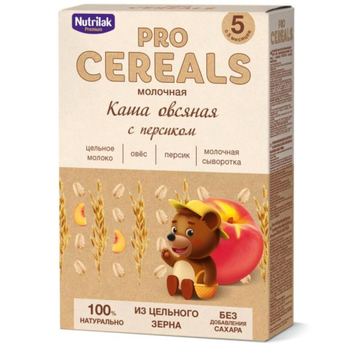 Каша CEREALS Овсяная с персиком 200гр