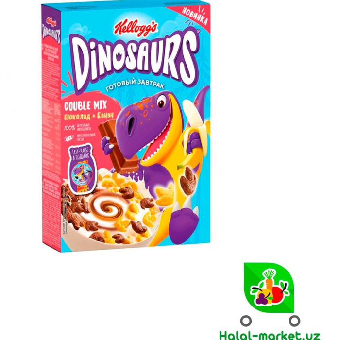 Готовый завтрак DINOSAURS Банан,Шоколад 200гр