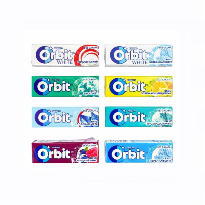 Жев.резинка ORBIT ассортимент 13.6гр