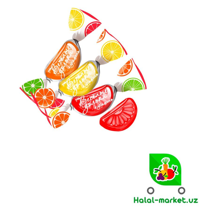 Karamel NEVSKIY Qiziqarli bo'laklar limon, apelsin, greypfrut (og'irlik)